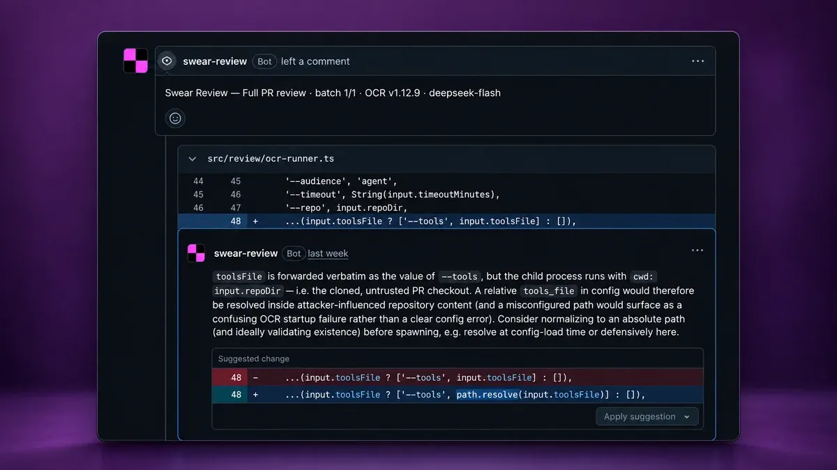 Swear Review — AI Code Review
